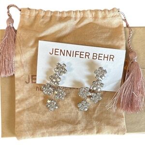 Jennifer Behr Silver Floral Earrings